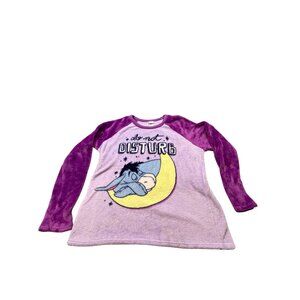 Disney Eeyore "Do Not Disturb" Purple Long Sleeve Womens XL (16-18) Sleepwear